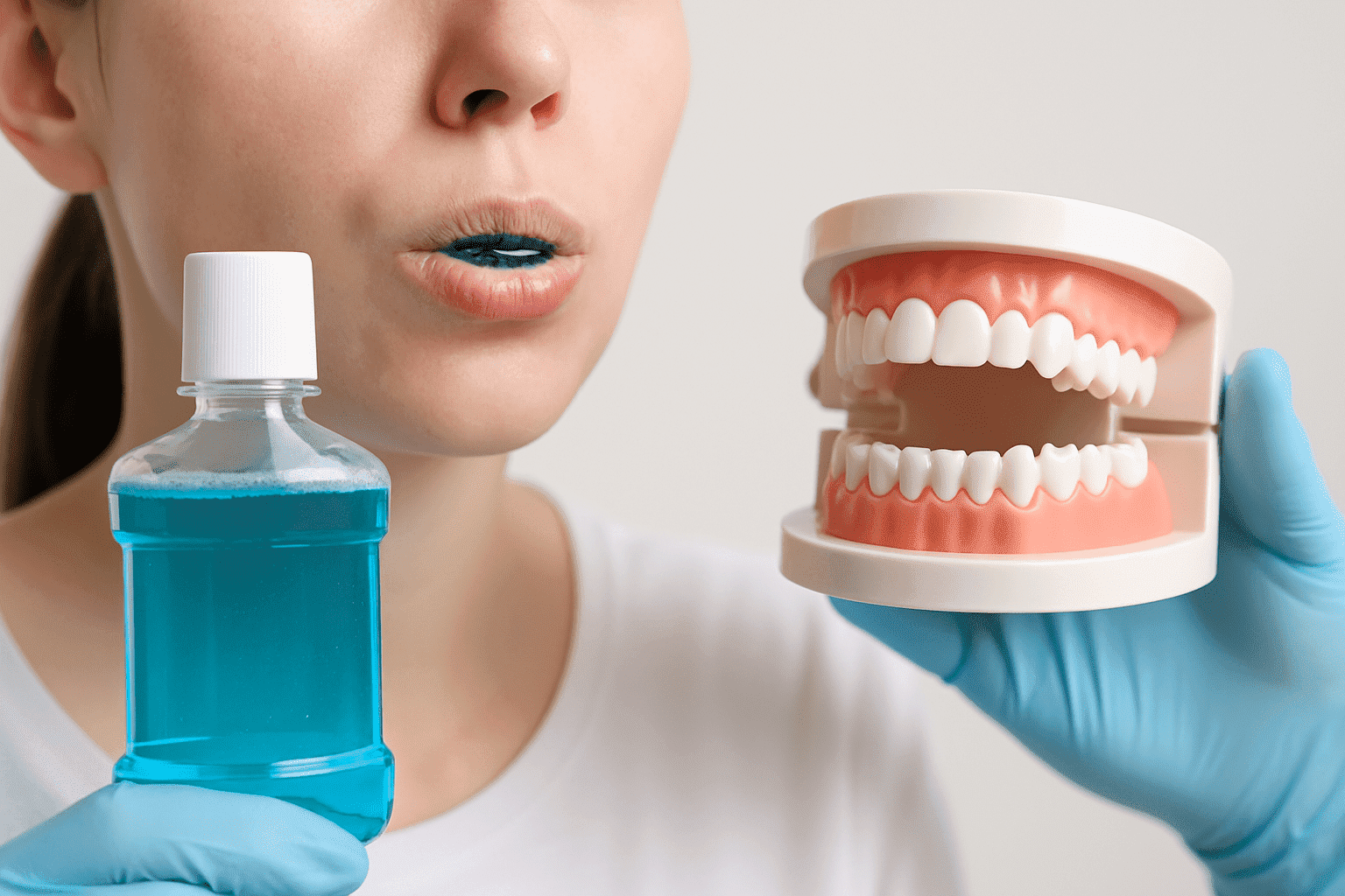 Apa de gura antiseptica este benefica in igiena dentara?