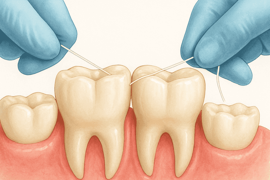 Cum imi curat dintii cu ata dentara?