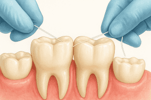 Cum imi curat dintii cu ata dentara?