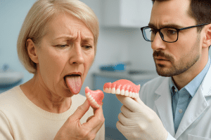 Este normal sa am probleme cu gustul cand port o proteza dentara?
