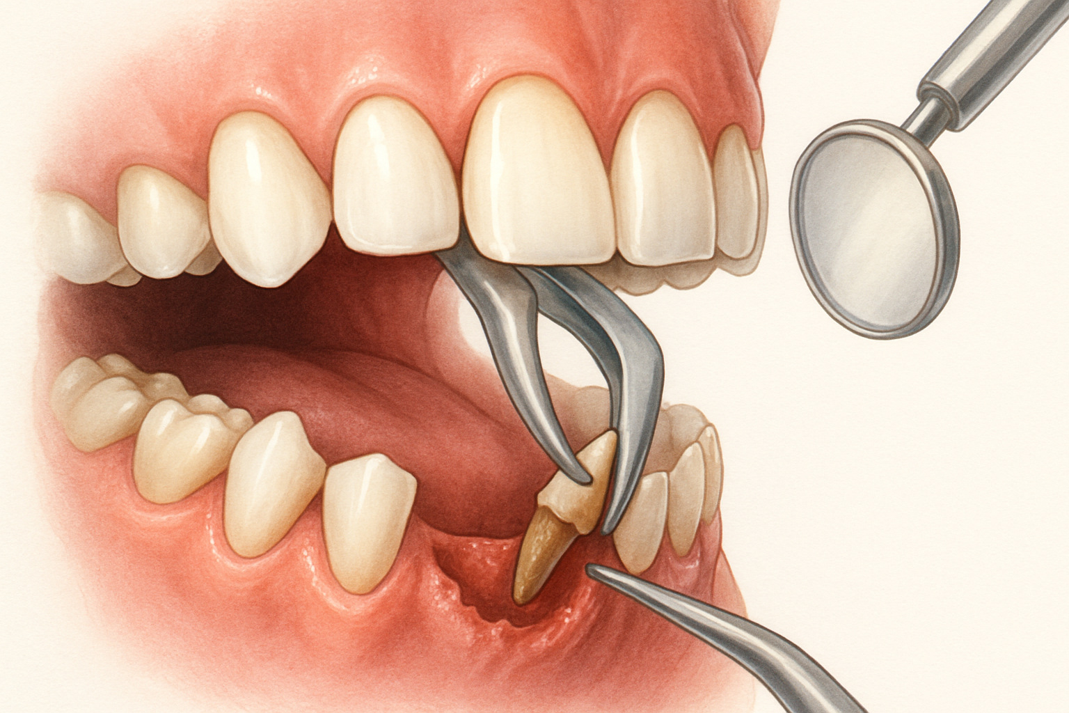 Extractia resturilor radiculare