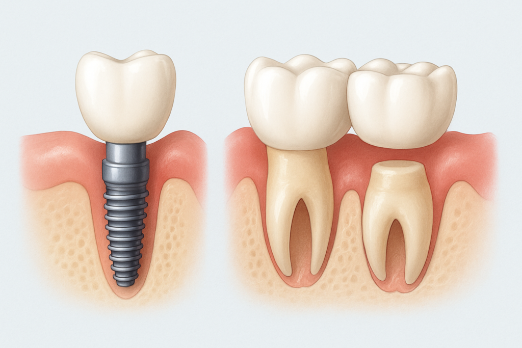 Implant dentar sau punte dentară – ce alegi?