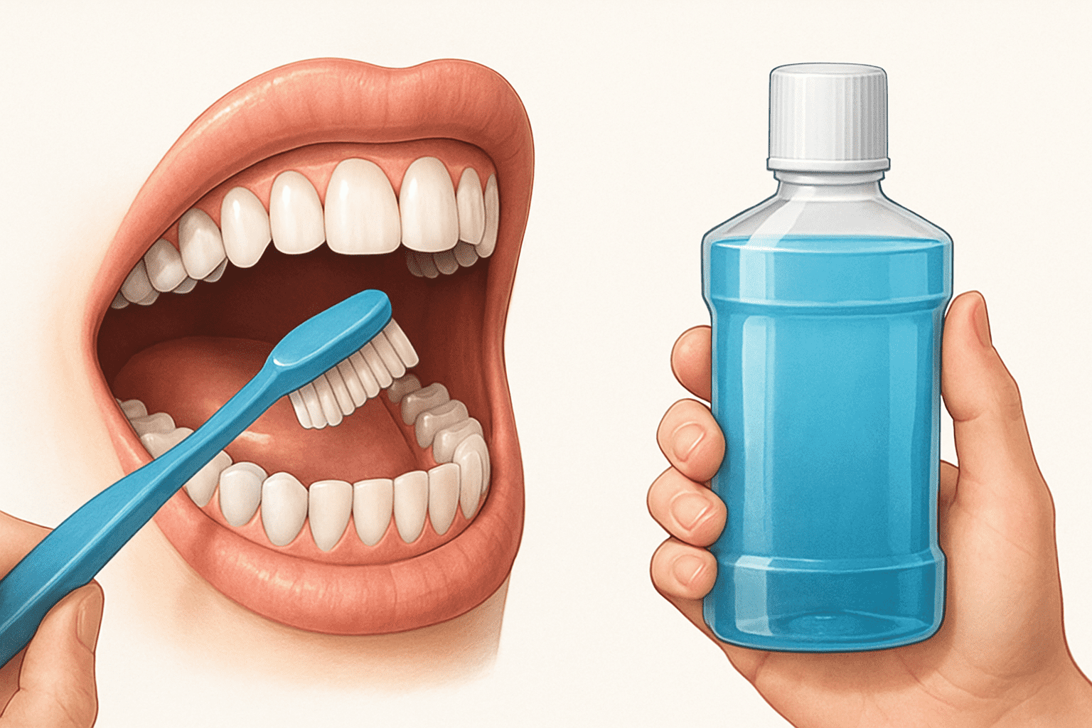 Pot sa folosesc doar apa de gura fara sa periez dintii?