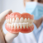 Proteza totala cu dinti din material ceramic