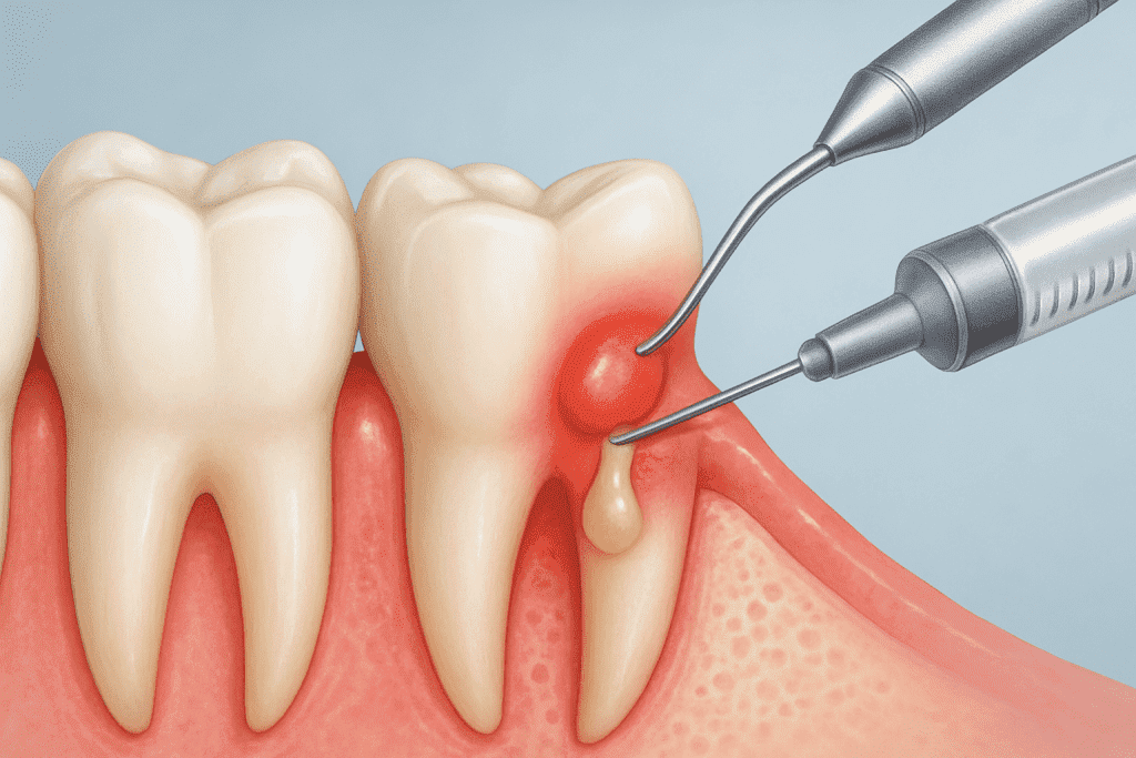 Tratamentul infectiei acute parodontale – abces parodontal